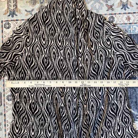 MOTH Anthropologie The Eyes Have It Brown And Cream Open Knit Cardigan Size M - Picture 7 of 10